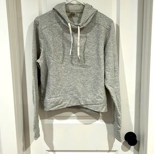 Light gray hoodie slightly cropped